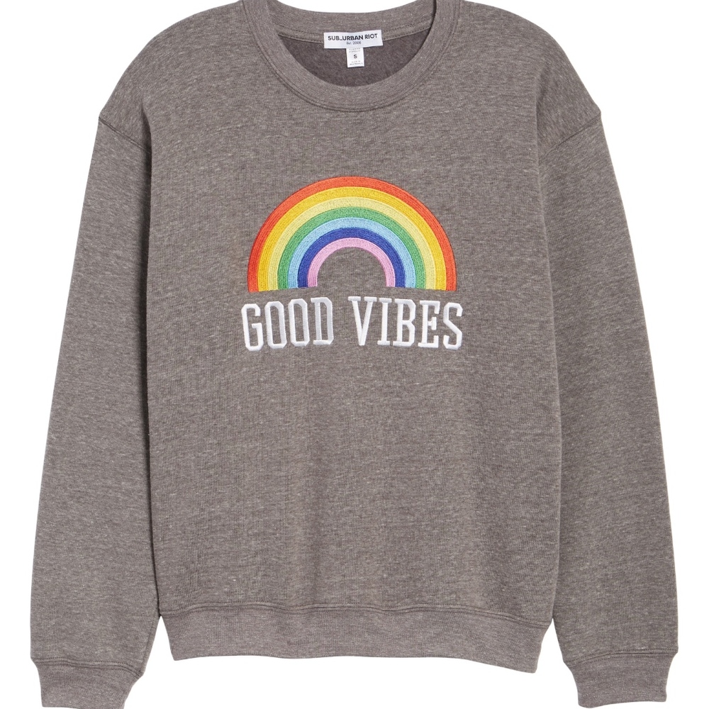 Sub Urban Riot Good Vibes Rainbow Sweatshirt